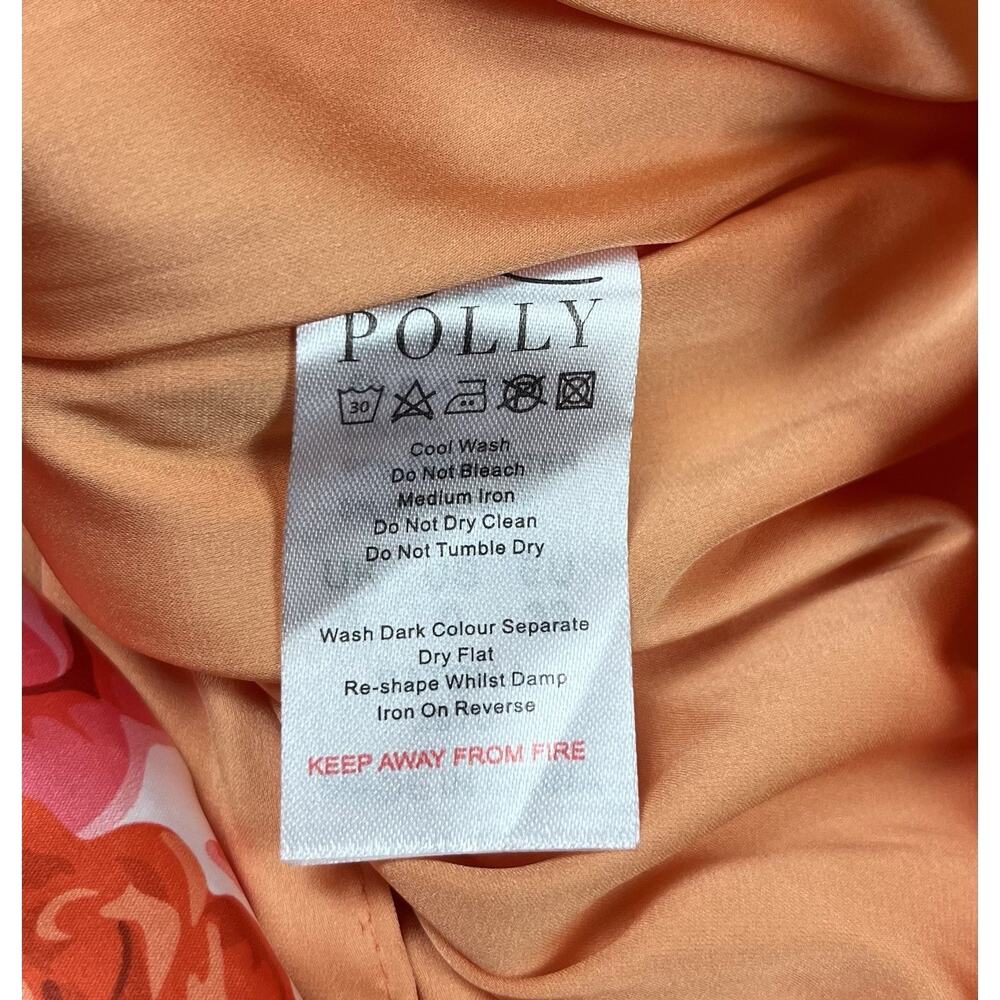 Oh Polly In Full Bloom Puff Sleeve Satin Mini Ruched Bodycon Dress Size 0 NWT - Picture 7 of 7